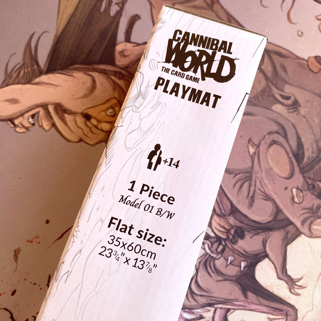 Playmat for Cannibal World B&W Illustration 1