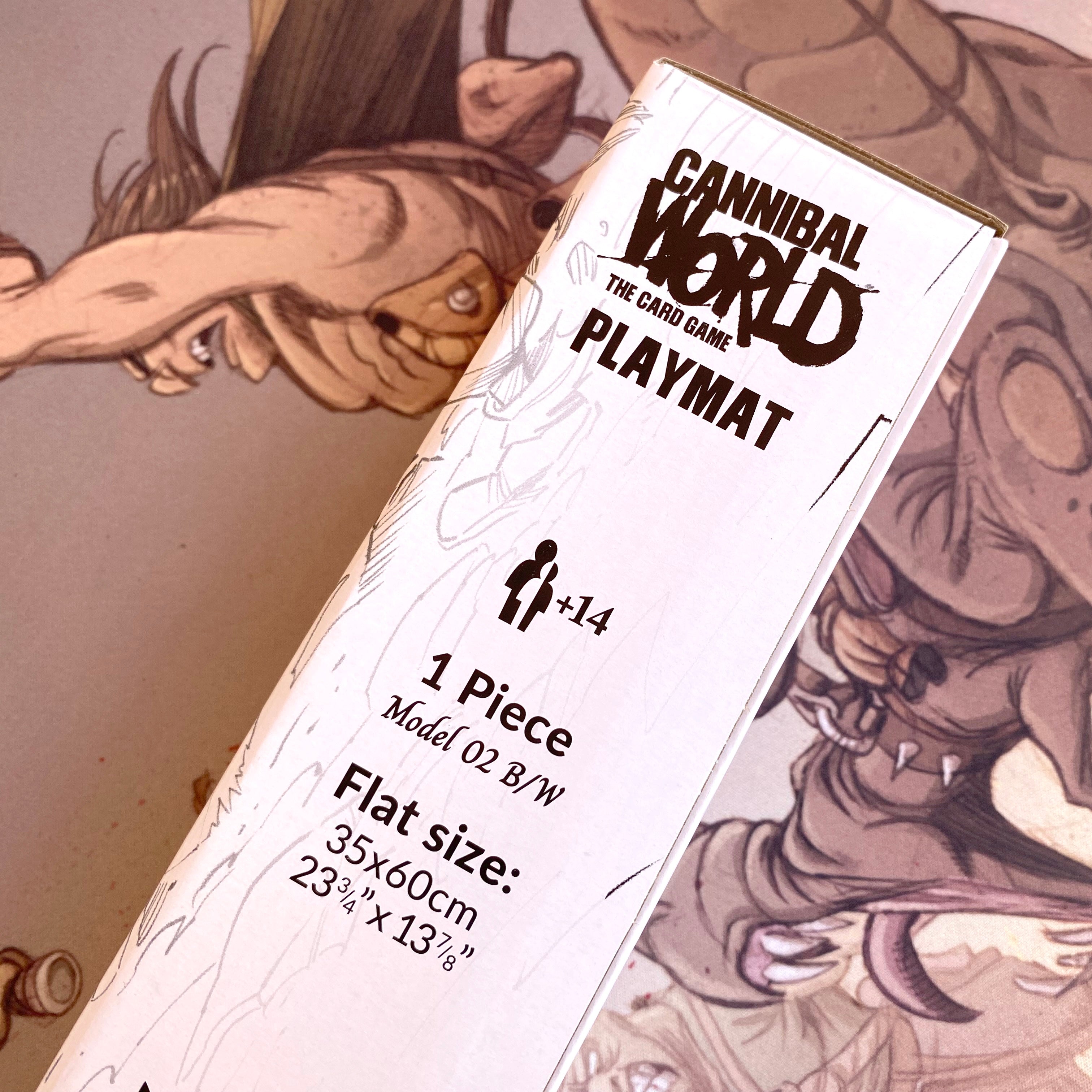 Playmat for Cannibal World B&W Illustration 2
