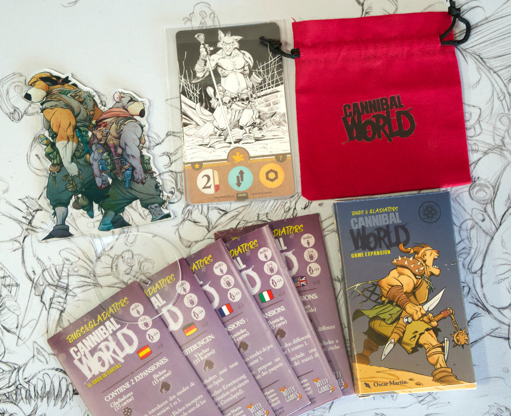 [LIMITED - KICKSTARTER EDITION] Cannibal World Deluxe Box KS Edition + Bugs & Gladiators Expansion